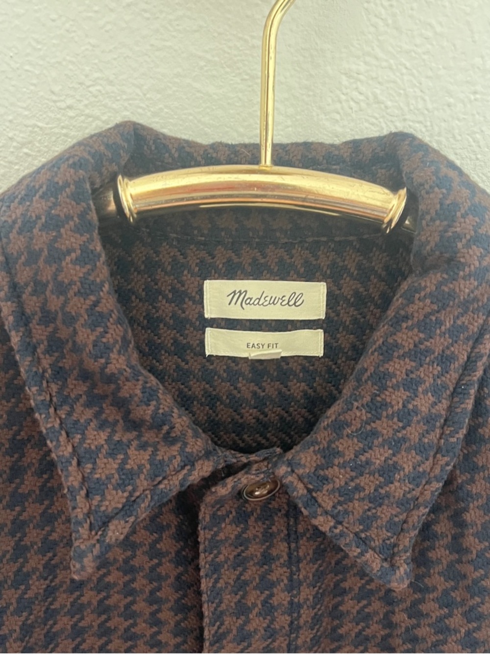 Madewell Brown & Black Houndstooth Shirt Jacket - Picture 2 of 3